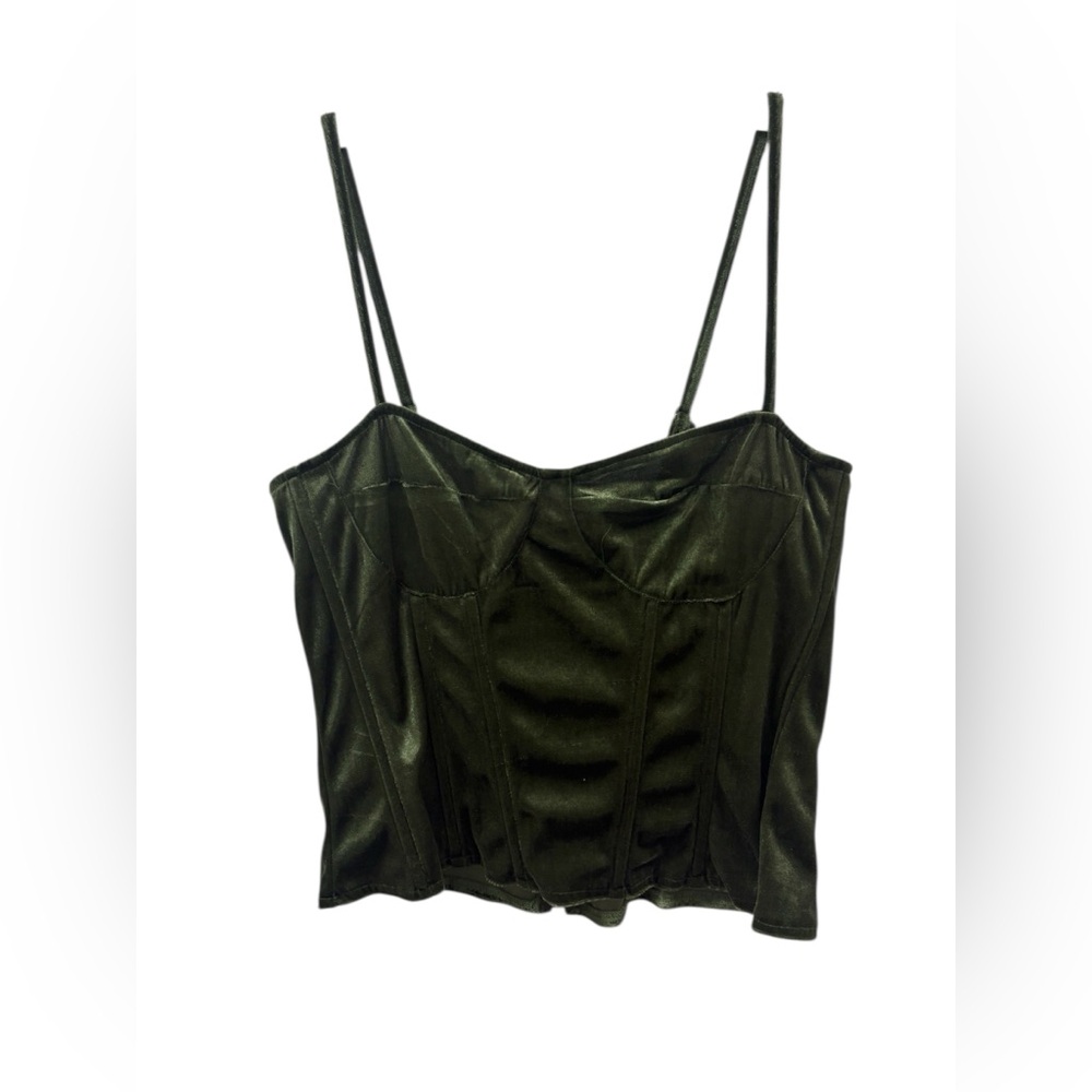 PrettyLittleThing Olive Satin Corset